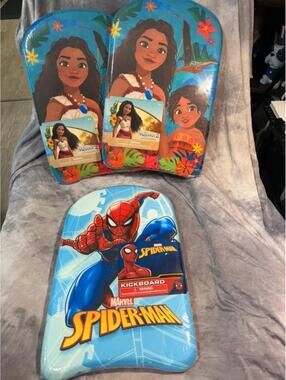 Kids Kickboard Bundle – Moana (2) + Spider-Man